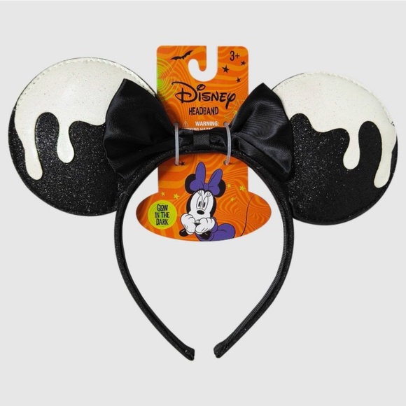 Shop all Disney Girls' Minnie Mouse Halloween Glow-In-The-Dark Headband - Black/ - Picture 1 of 3